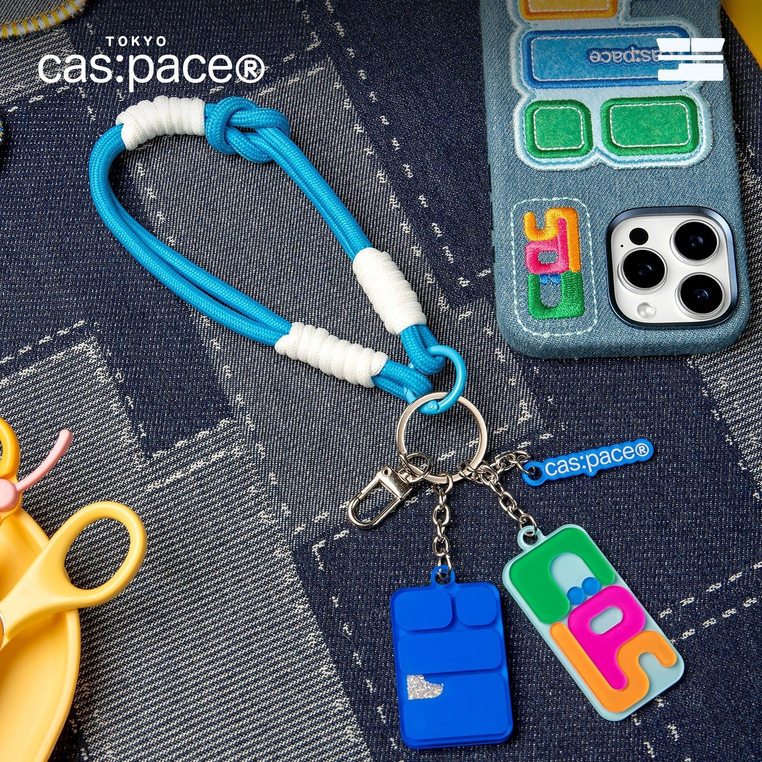 cas:pace 25A/W「cas:pace」デニム風携帯ストラップ - cas:pace 殼空間