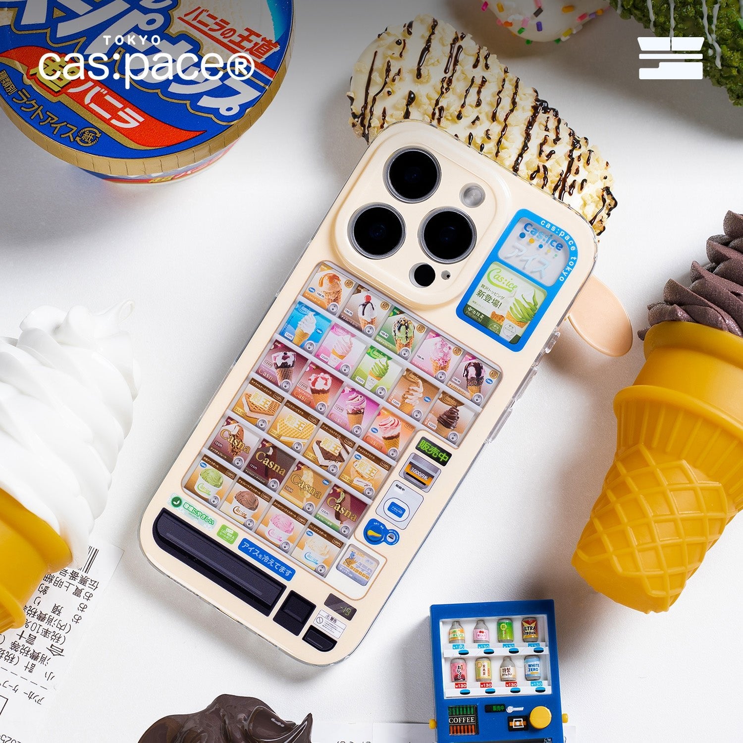 cas:pace 25S/S 「アイスクリーム自動販売機」携帯ケース - cas:pace 殼空間