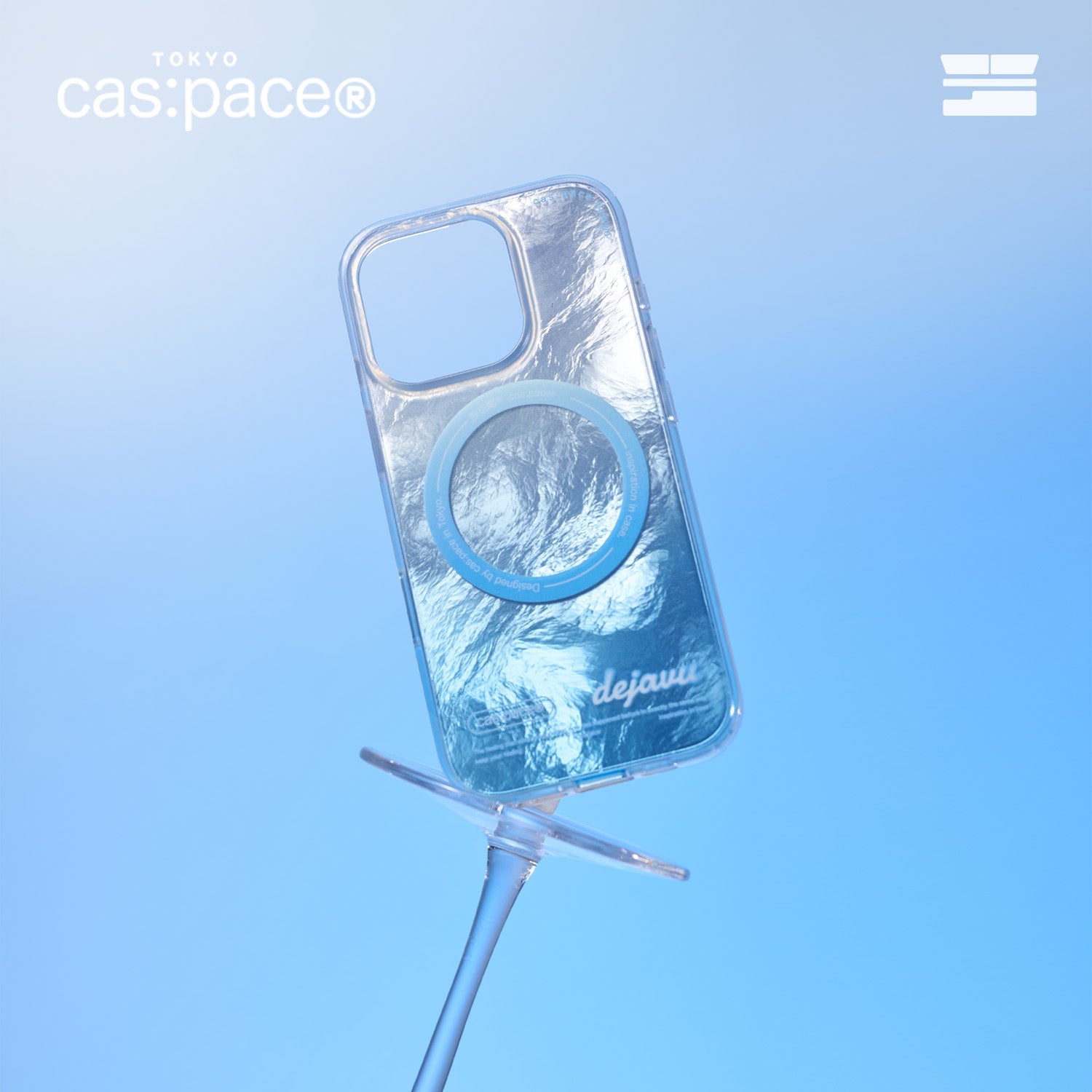 cas:pace 25S/S MagSafe対応「dejavu」携帯ケース - blue - cas:pace 殼空間