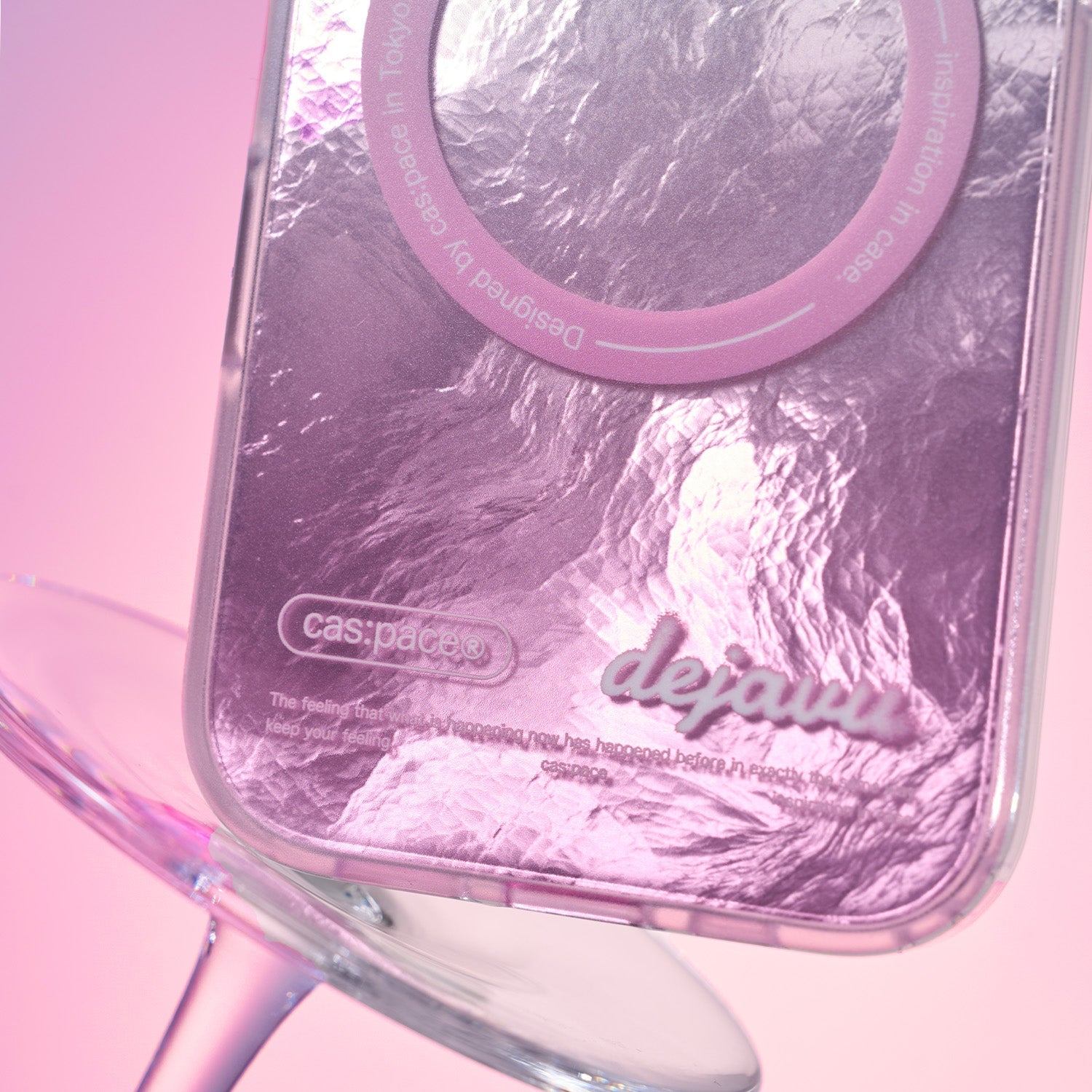 cas:pace 25S/S MagSafe対応「dejavu」携帯ケース - pink - cas:pace 殼空間