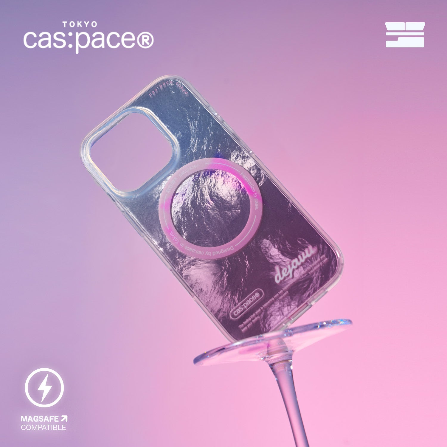 cas:pace 25S/S MagSafe対応「dejavu」携帯ケース - pink - cas:pace 殼空間