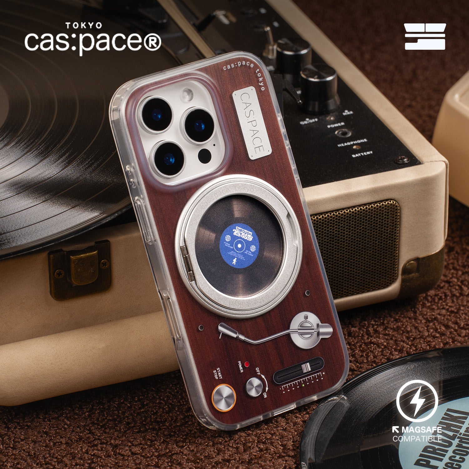 cas:pace 25S/S MagSafe対応「wood vinyl」携帯ケース - cas:pace 殼空間