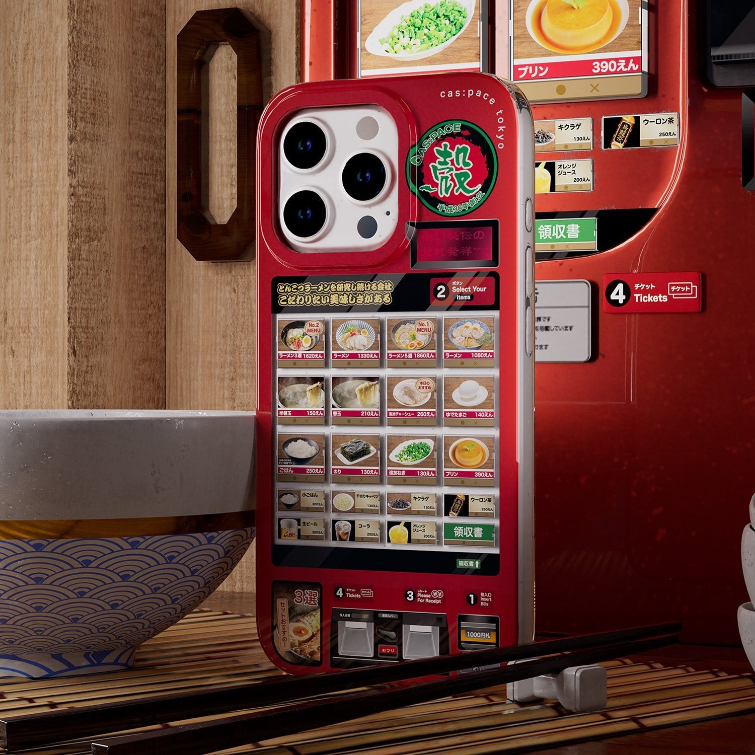 cas:pace 26A/W MagSafe対応「ラーメン券売機」携帯ケース - cas:pace 殼空間