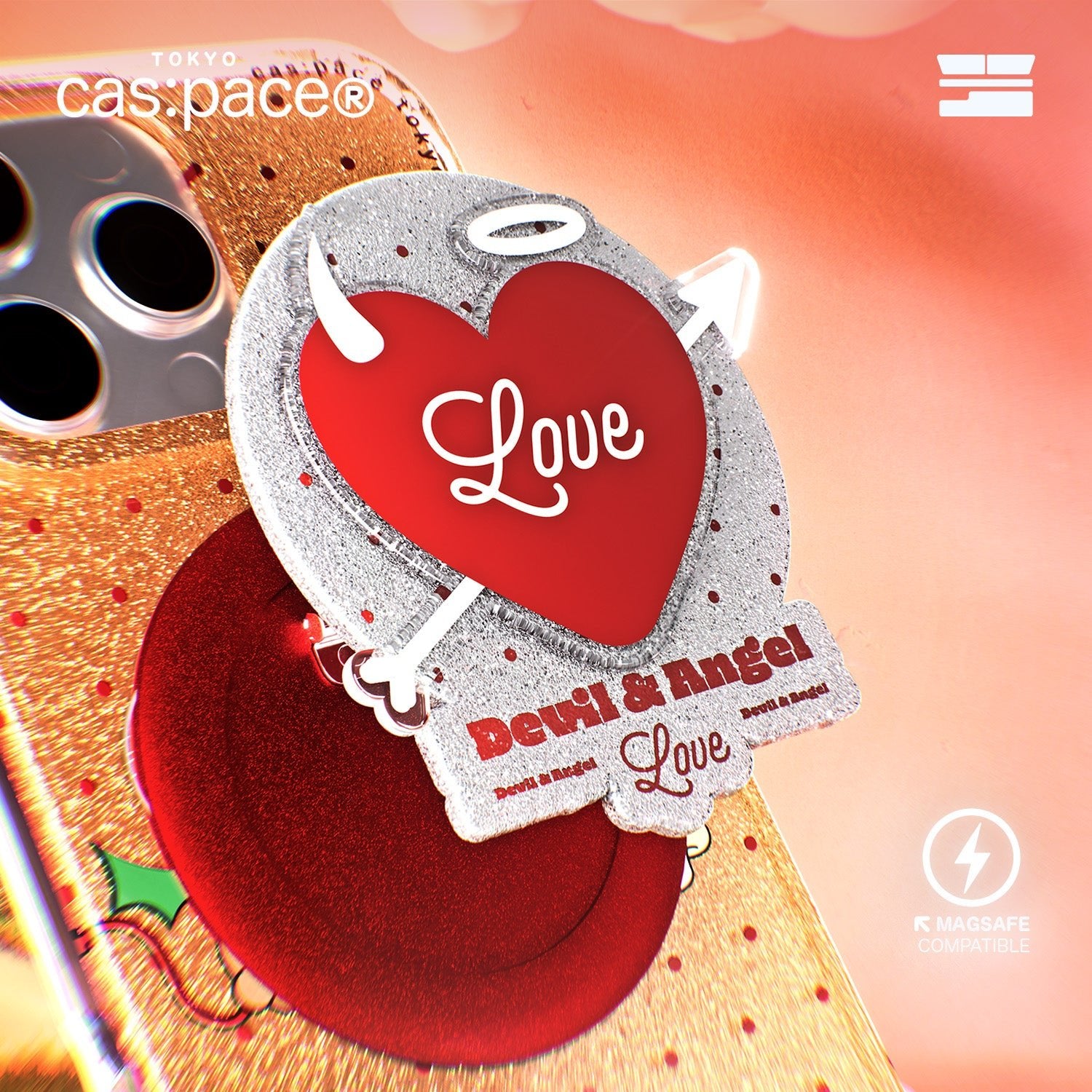 cas:pace 26S/S MagSafe対応「天使と悪魔」携帯ホルダー - cas:pace 殼空間
