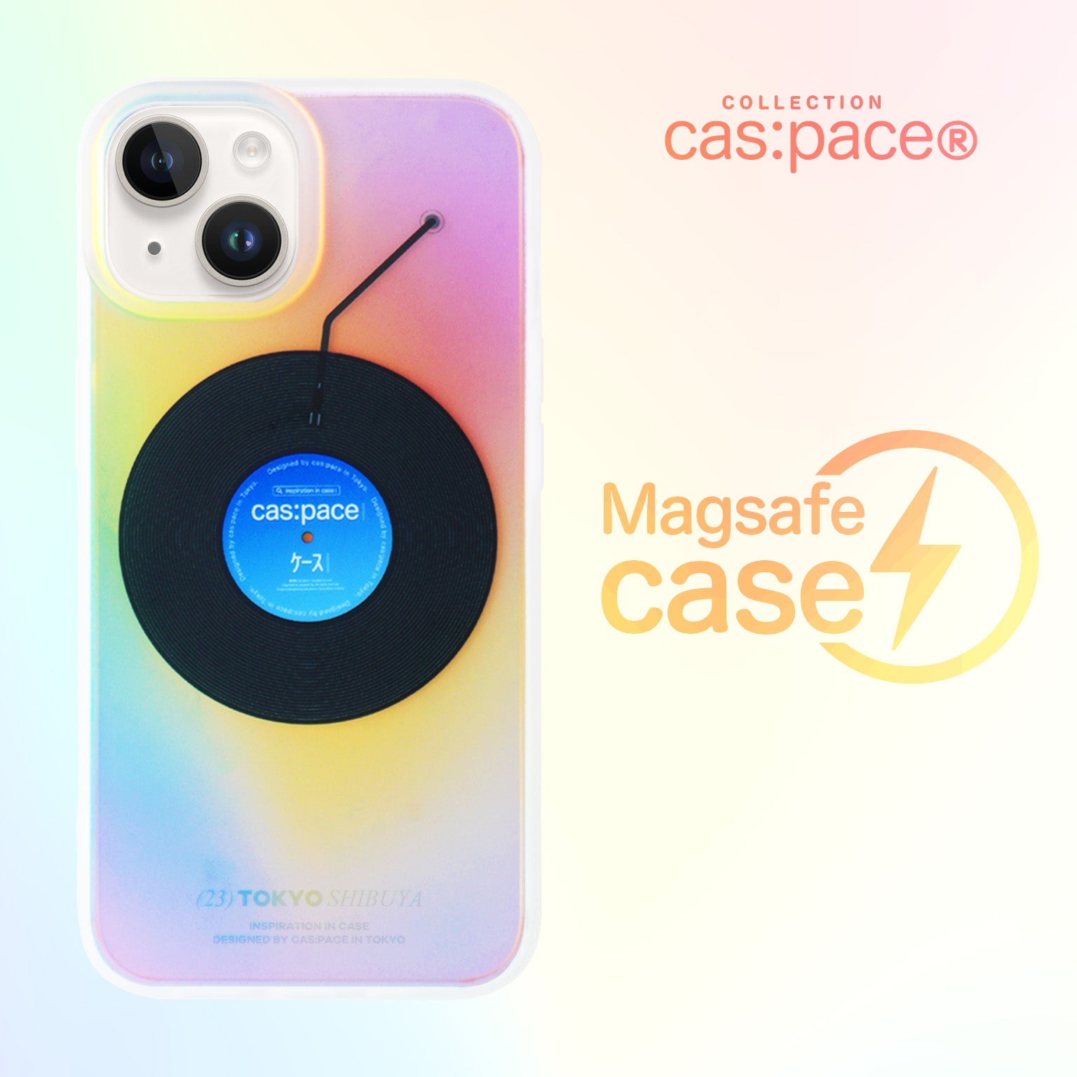 cas:pace collection MagSafe対応「黒いレコード」携帯ケース - cas:pace 殼空間