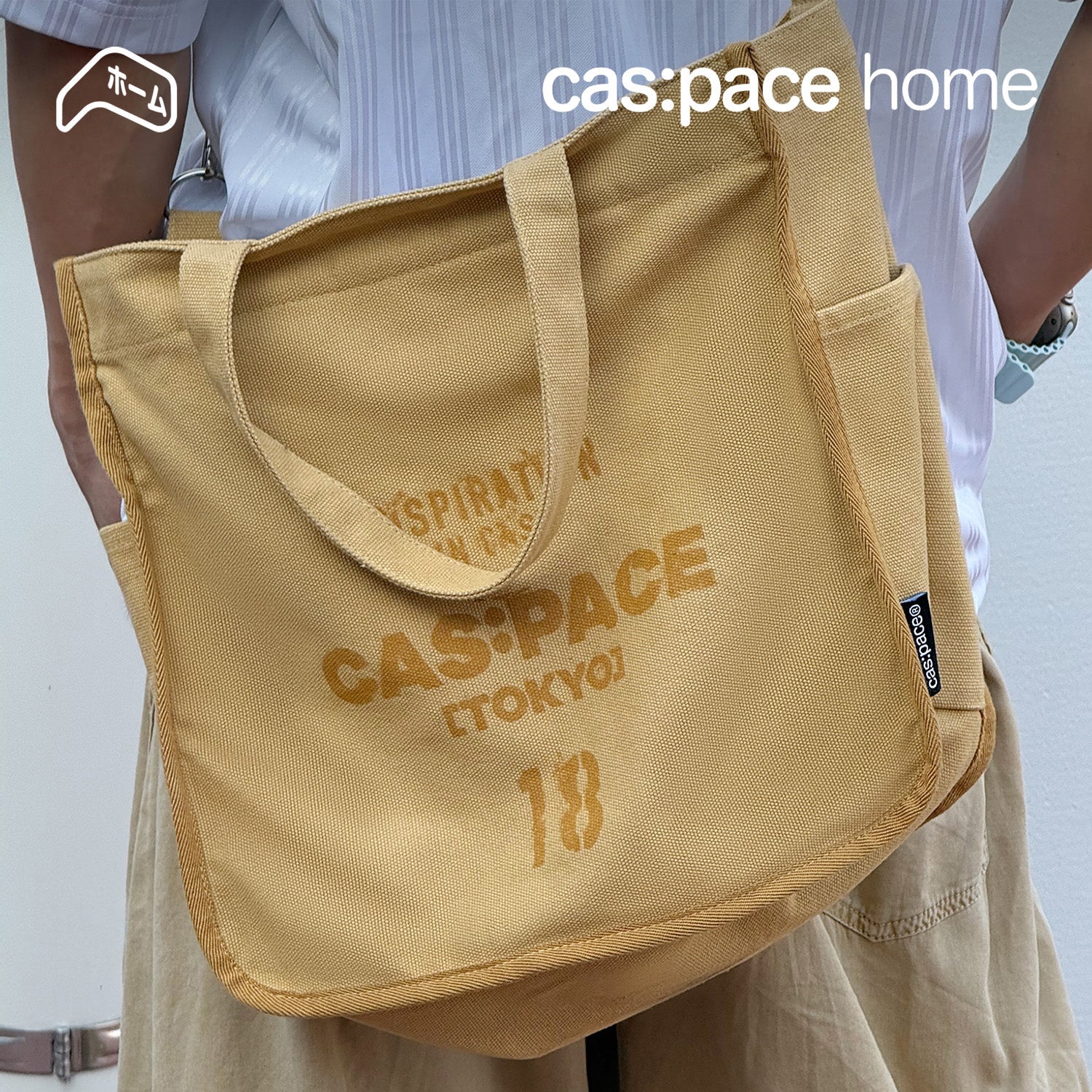 cas:pace home 25A/W 2WAYキャンバストートバッグ - cas:pace 殼空間