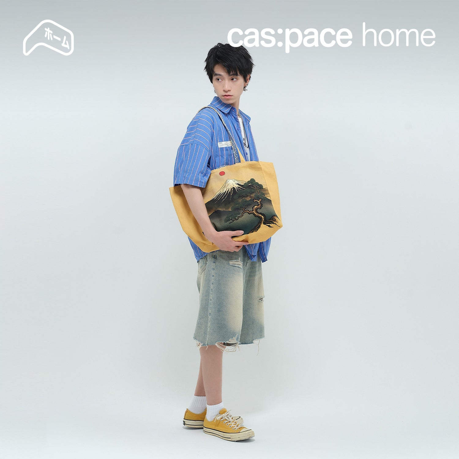 cas:pace home 26S/S 「浮世の錯乱」2WAYキャンバストートバッグ - cas:pace 殼空間