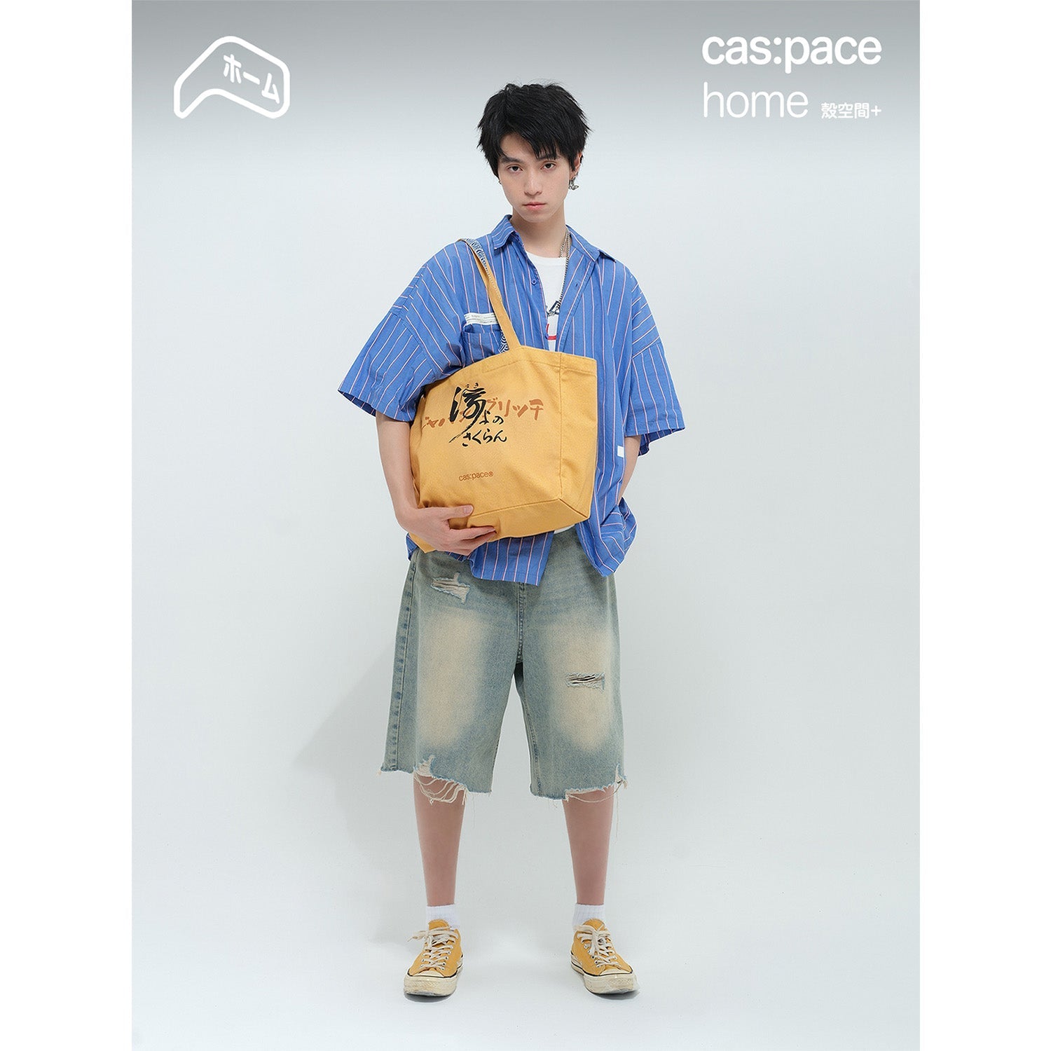 cas:pace home 26S/S 「浮世の錯乱」2WAYキャンバストートバッグ - cas:pace 殼空間