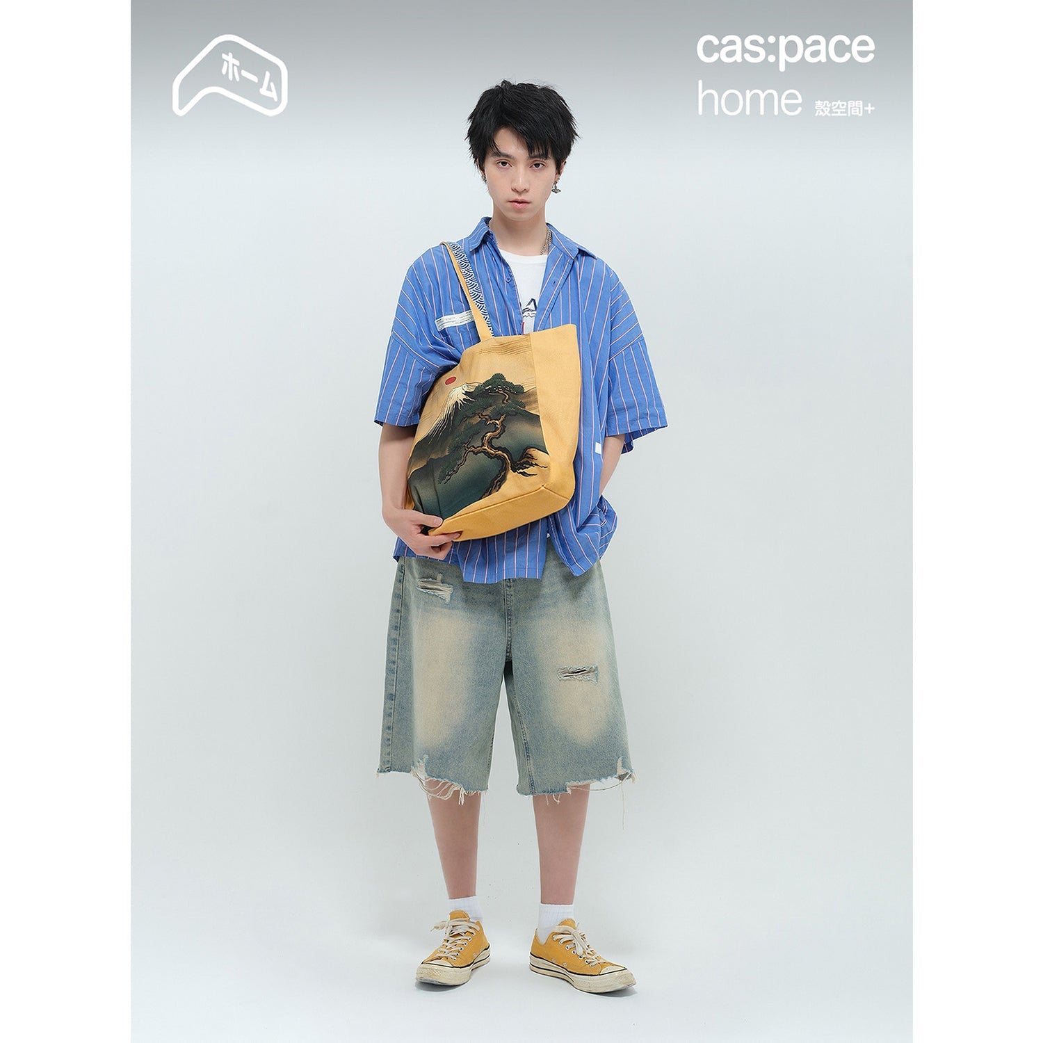 cas:pace home 26S/S 「浮世の錯乱」2WAYキャンバストートバッグ - cas:pace 殼空間
