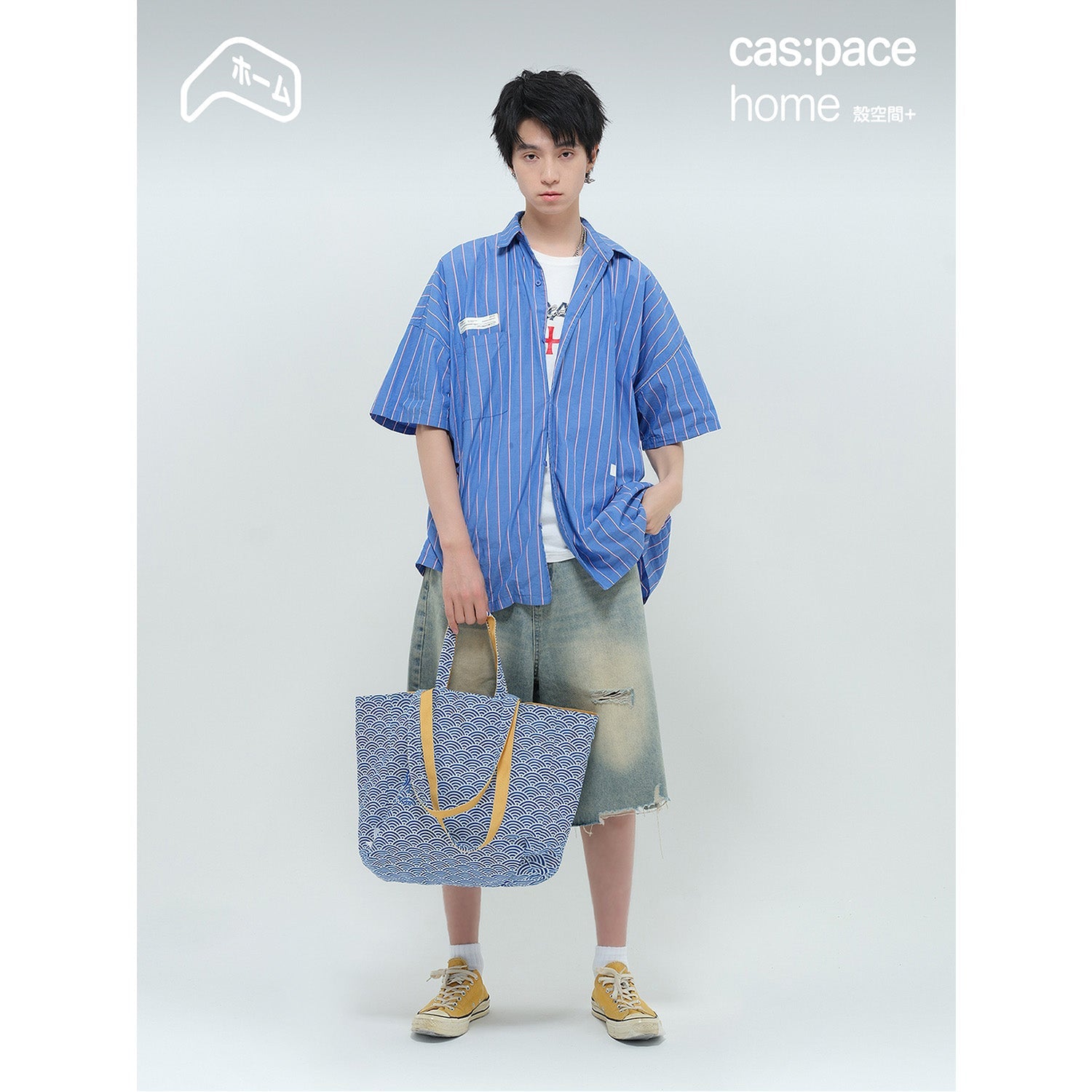 cas:pace home 26S/S 「浮世の錯乱」2WAYキャンバストートバッグ - cas:pace 殼空間