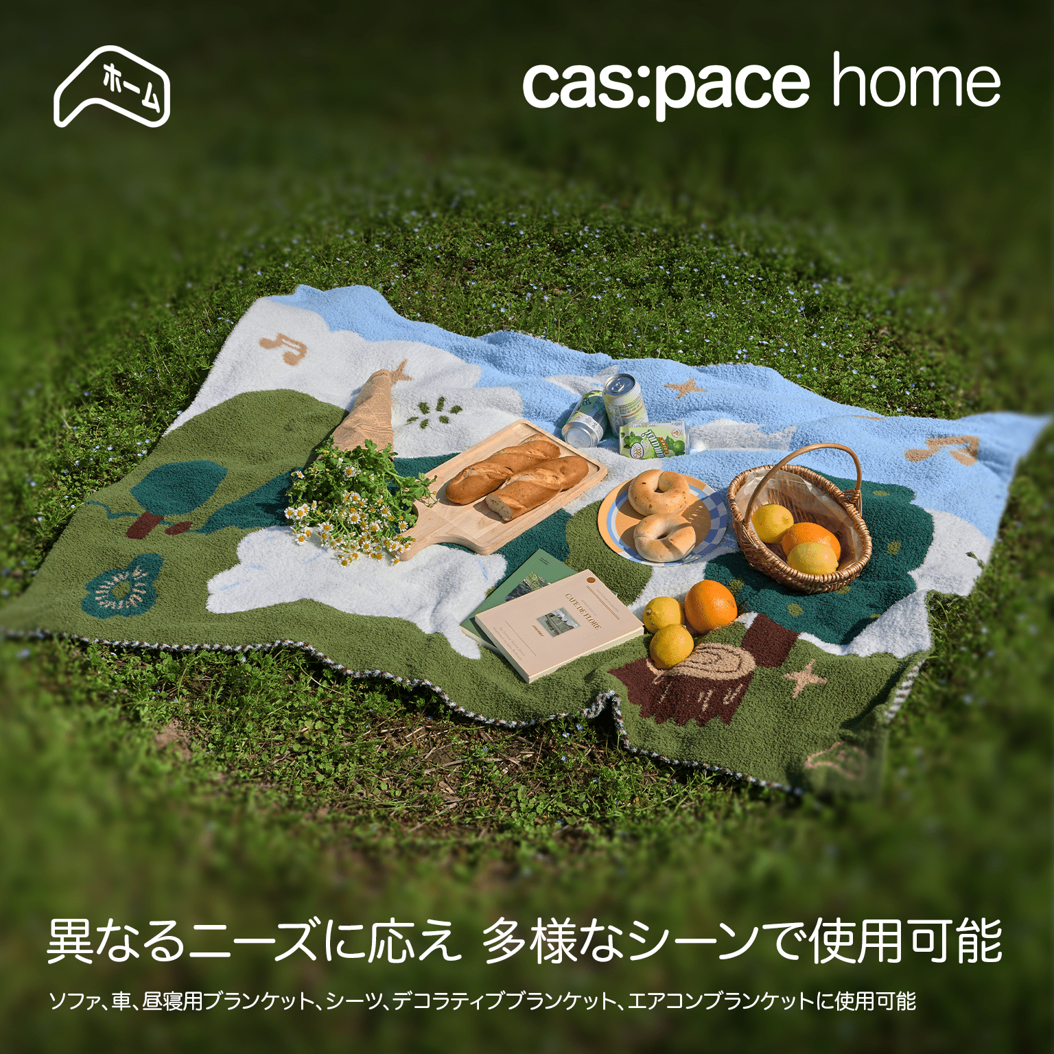 cas:pace home 「春の日のピクニック」毛布 - cas:pace 殼空間