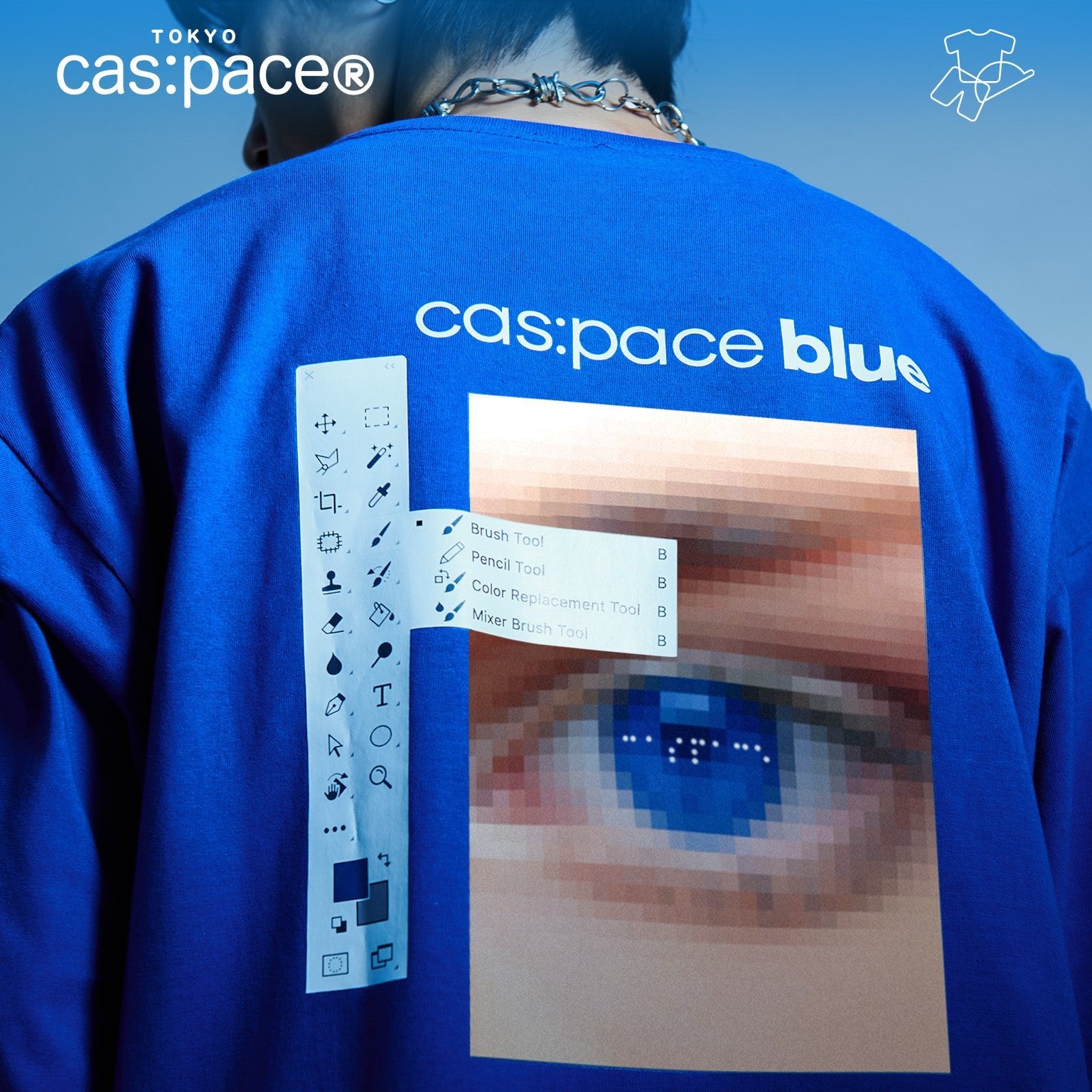 cas:pace home 「cas:pace blue」長袖Tシャツ - cas:pace 殼空間