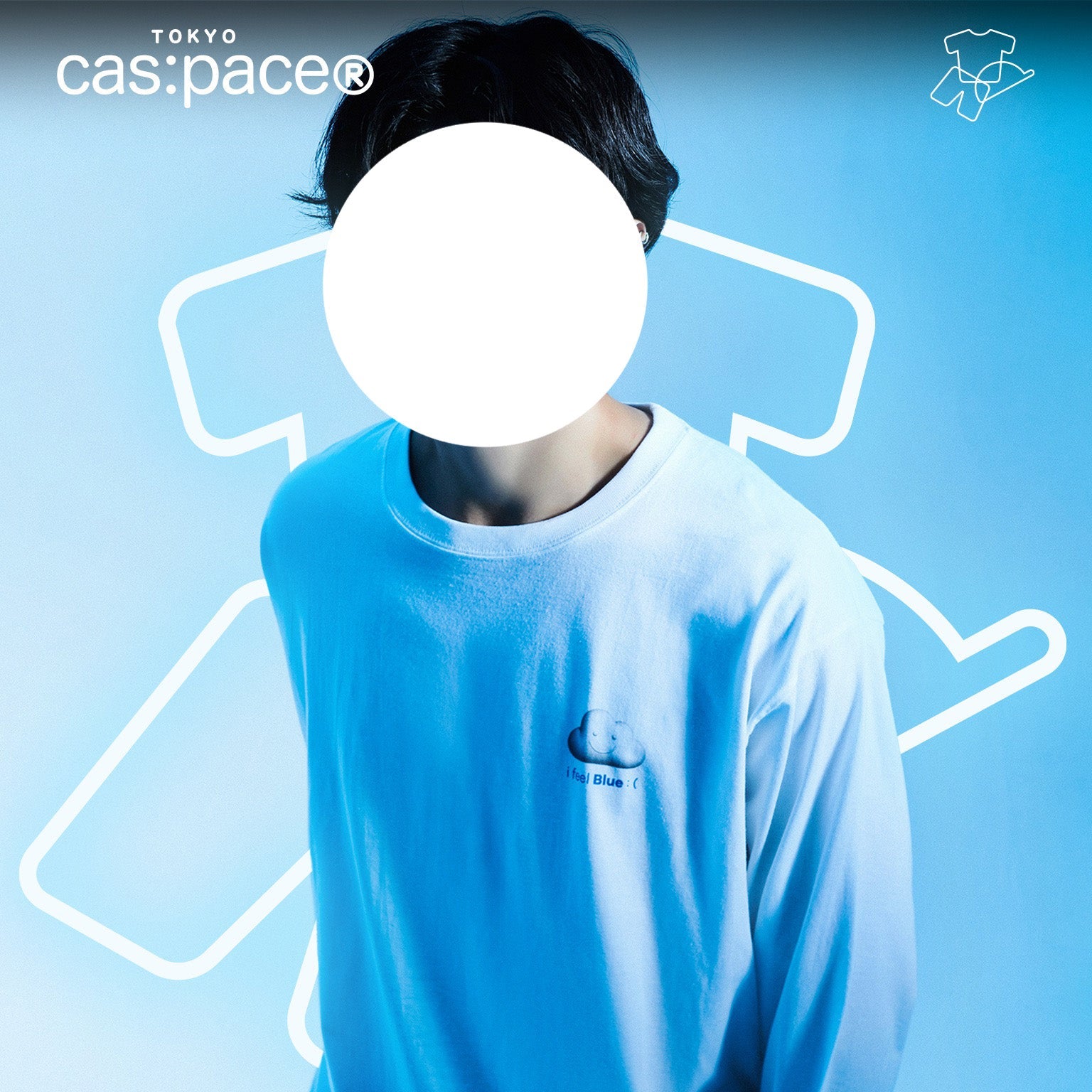 cas:pace home 「i feel Blue」長袖Tシャツ - cas:pace 殼空間