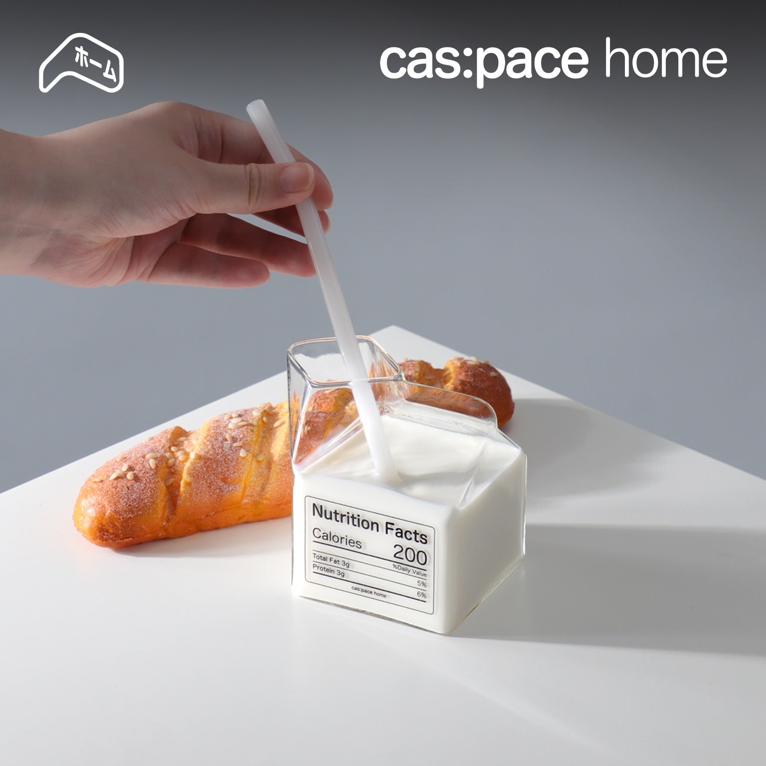 cas:pace home 「Nutrition Facts」牛乳カップ - cas:pace 殼空間