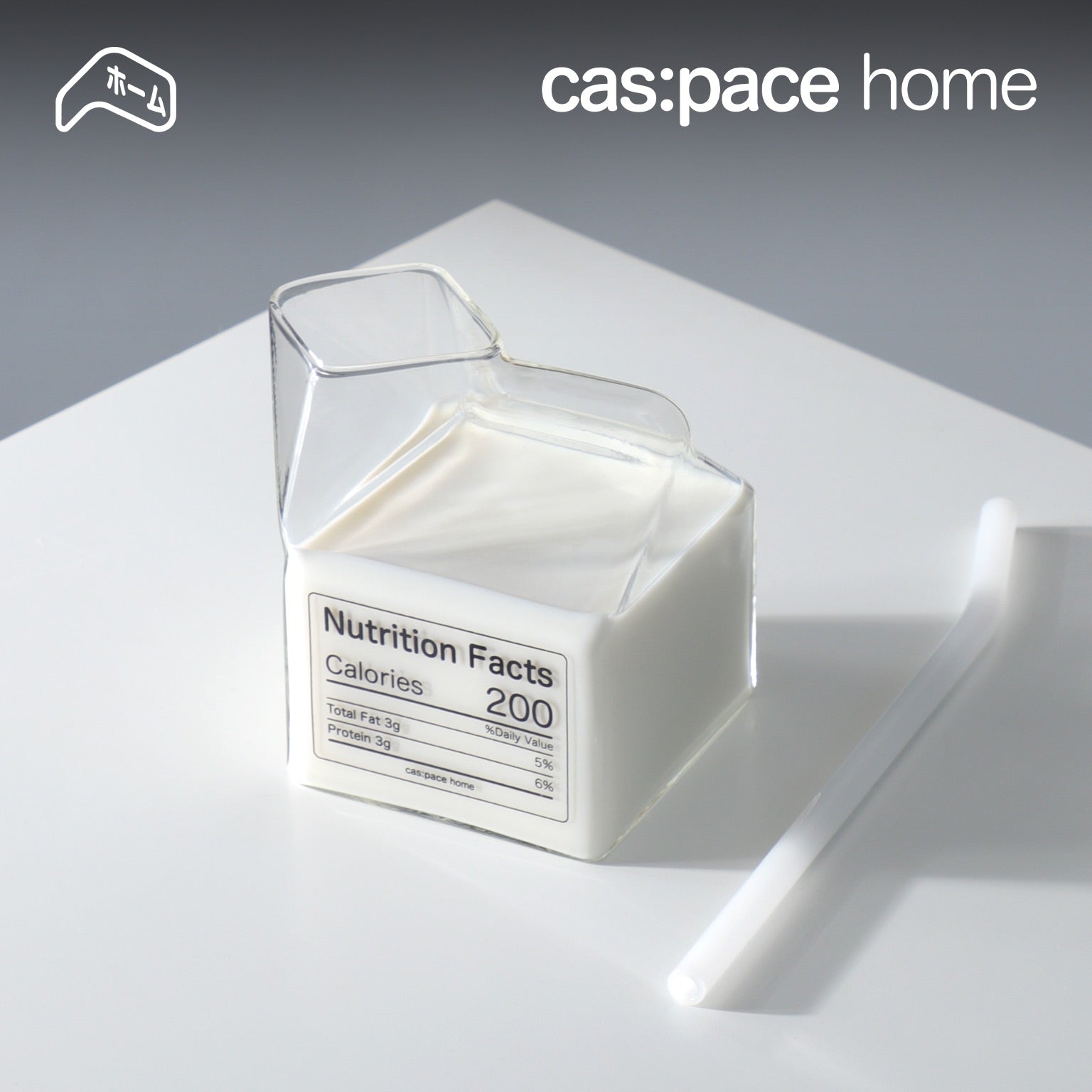 cas:pace home 「Nutrition Facts」牛乳カップ - cas:pace 殼空間