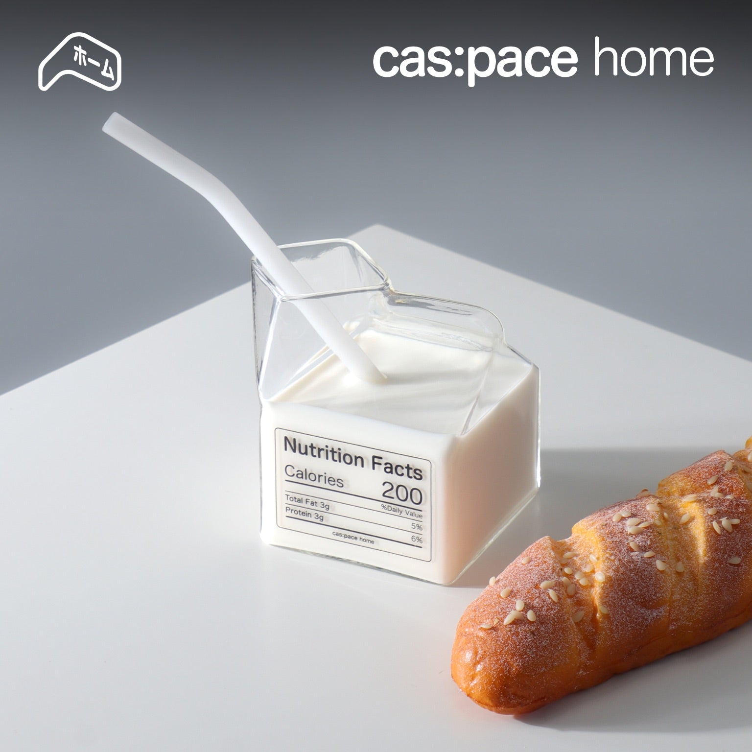 cas:pace home 「Nutrition Facts」牛乳カップ - cas:pace 殼空間