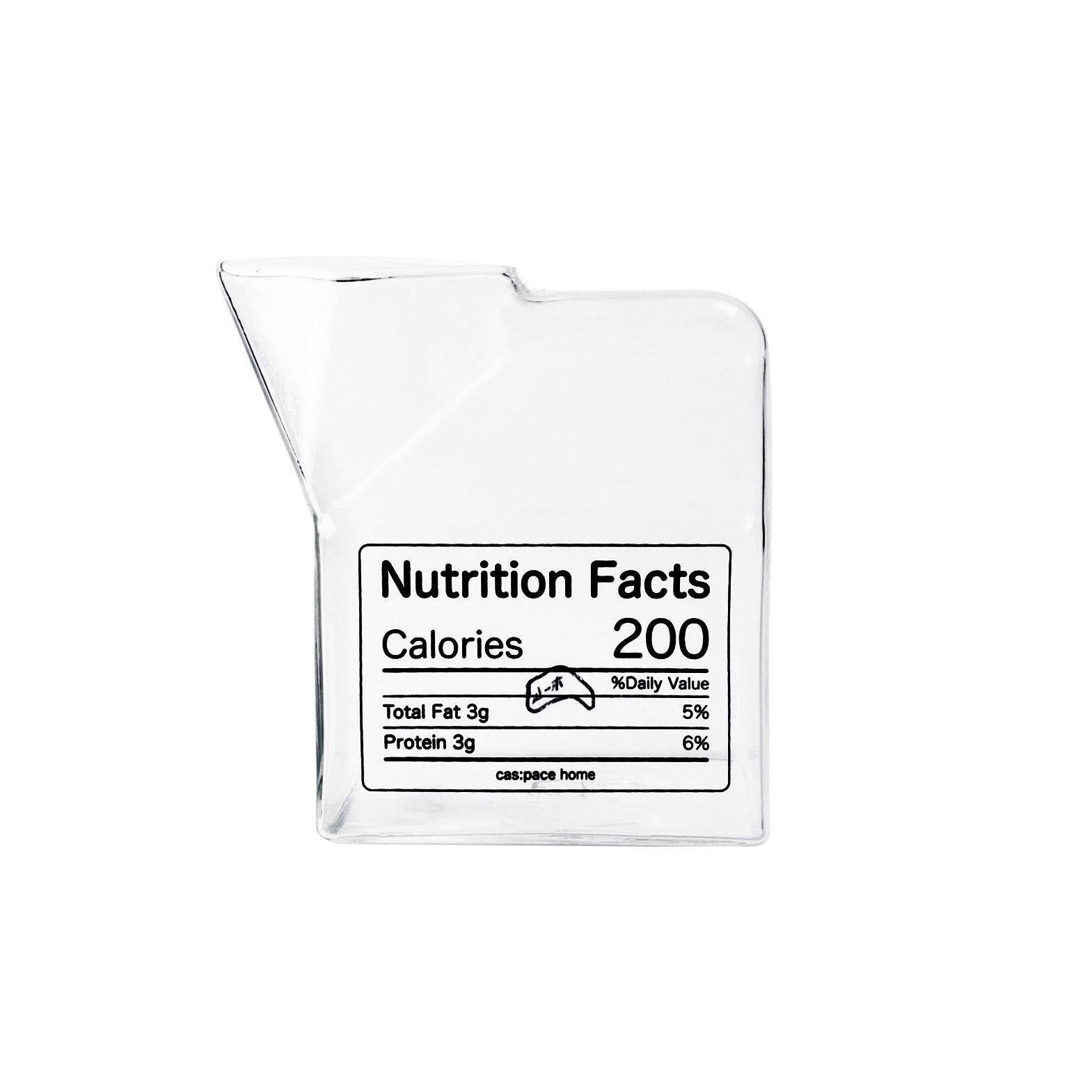 cas:pace home 「Nutrition Facts」牛乳カップ - cas:pace 殼空間
