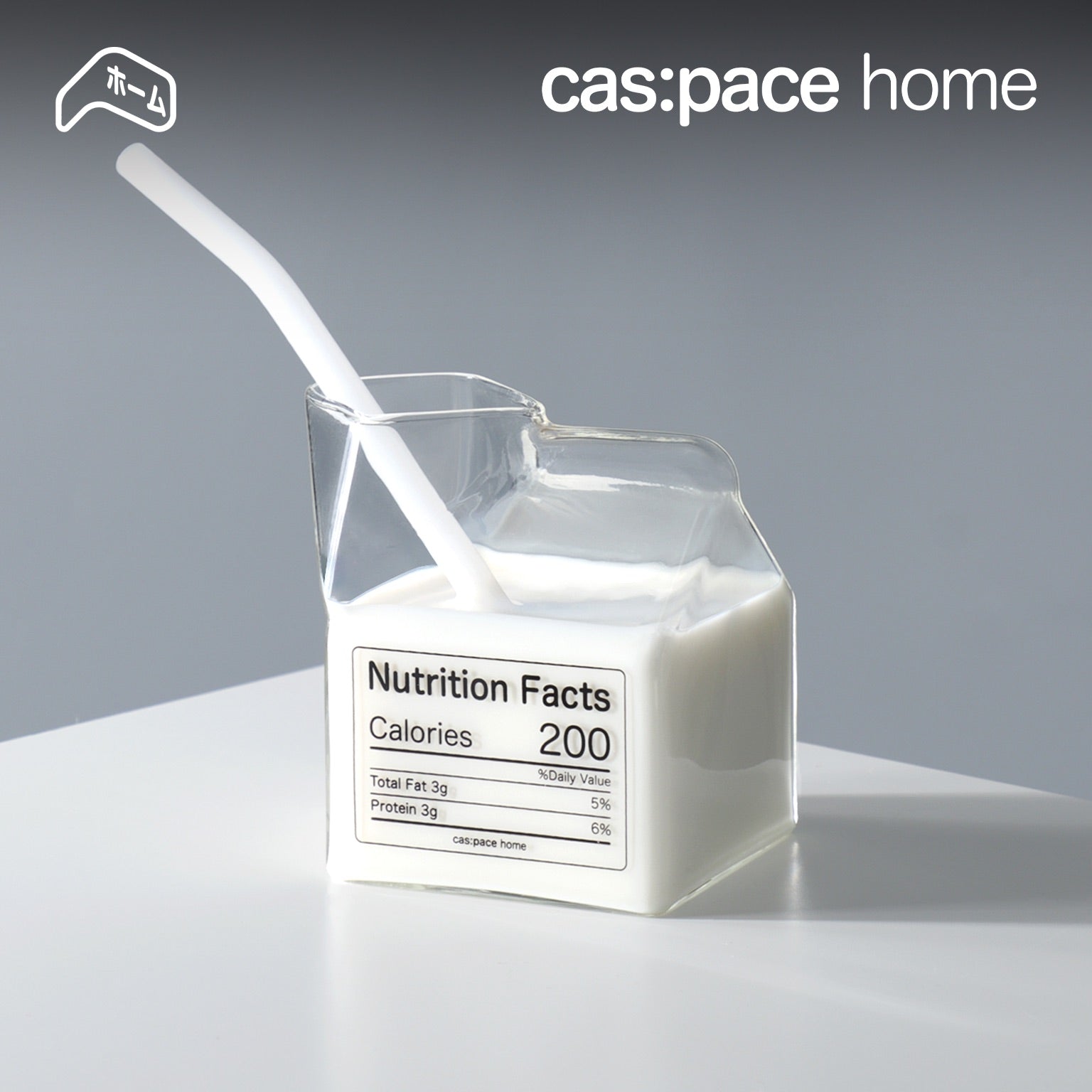cas:pace home 「Nutrition Facts」牛乳カップ - cas:pace 殼空間